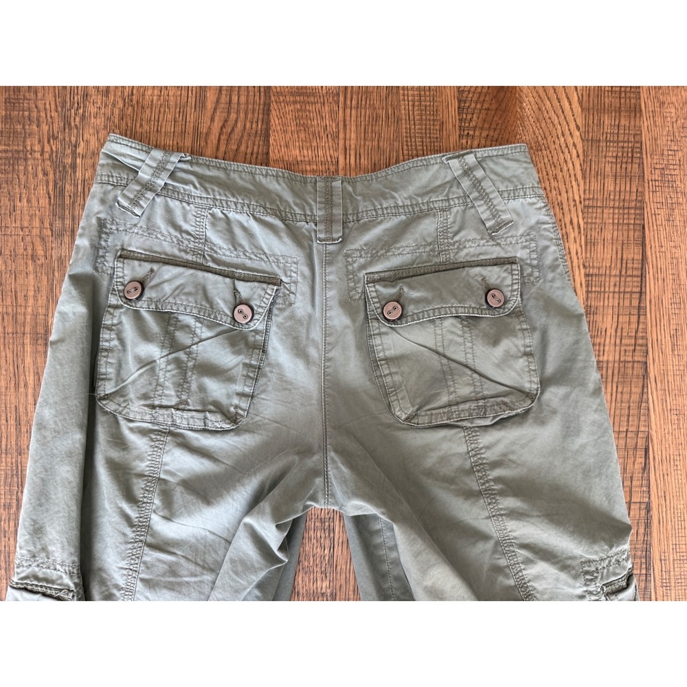 Coupe Collection Womens Olive Green Cotton Cargo Capri Pants Size 4 CLS91033 - Picture 8 of 10